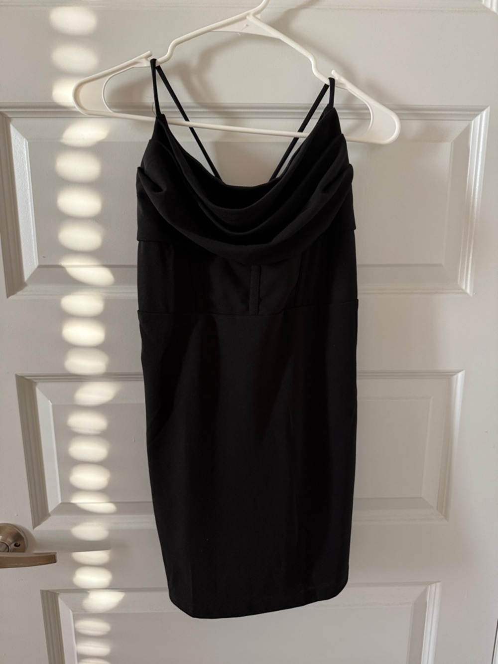 Lulu's Black Cowl Neck Mini Dress